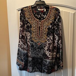 Soft Surroundings Multicolor Embroidered Tunic